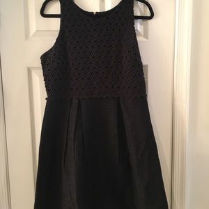 Loft black linen dress size 12